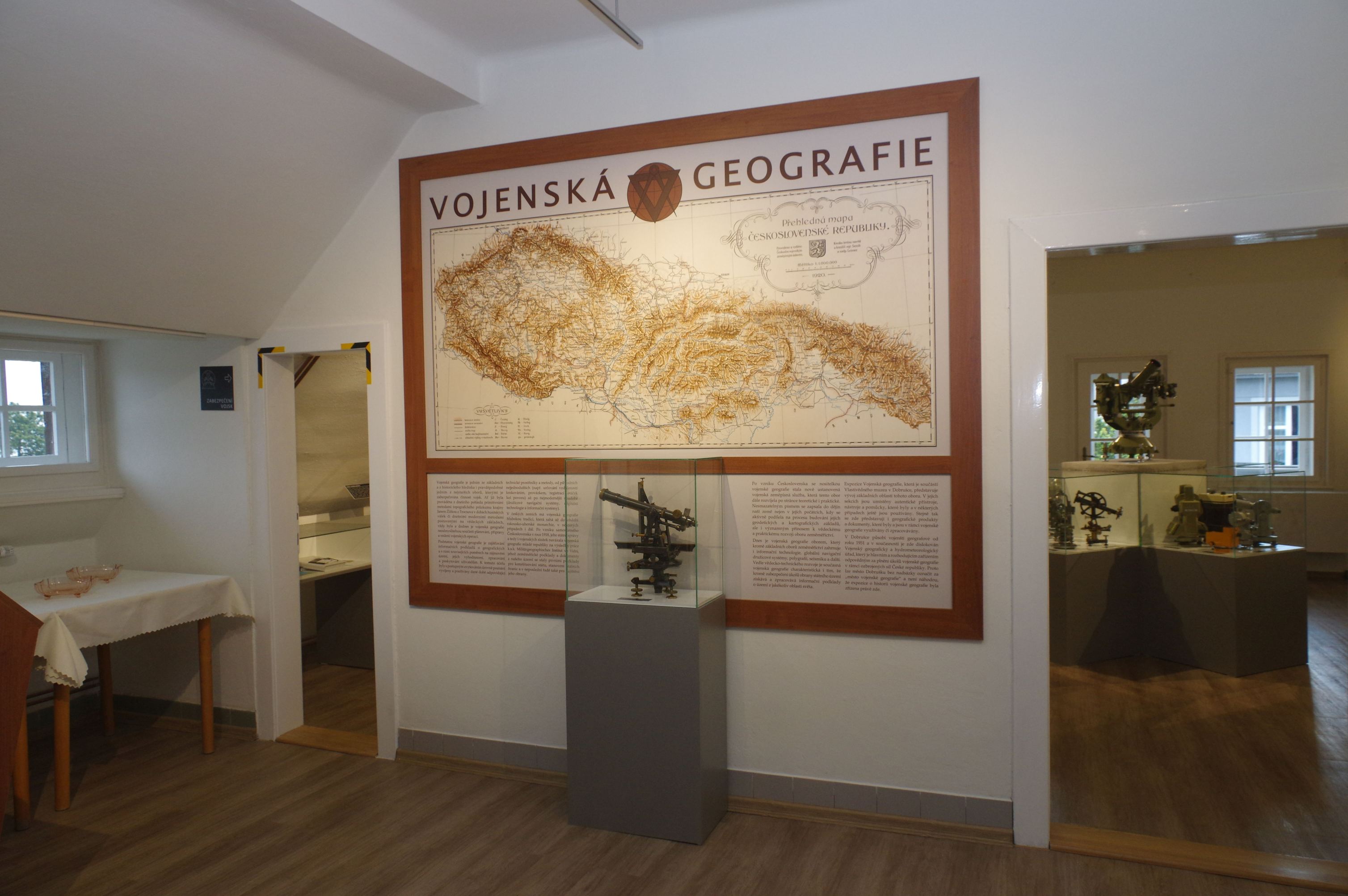 Expozice vojenské geografie v Dobrušce