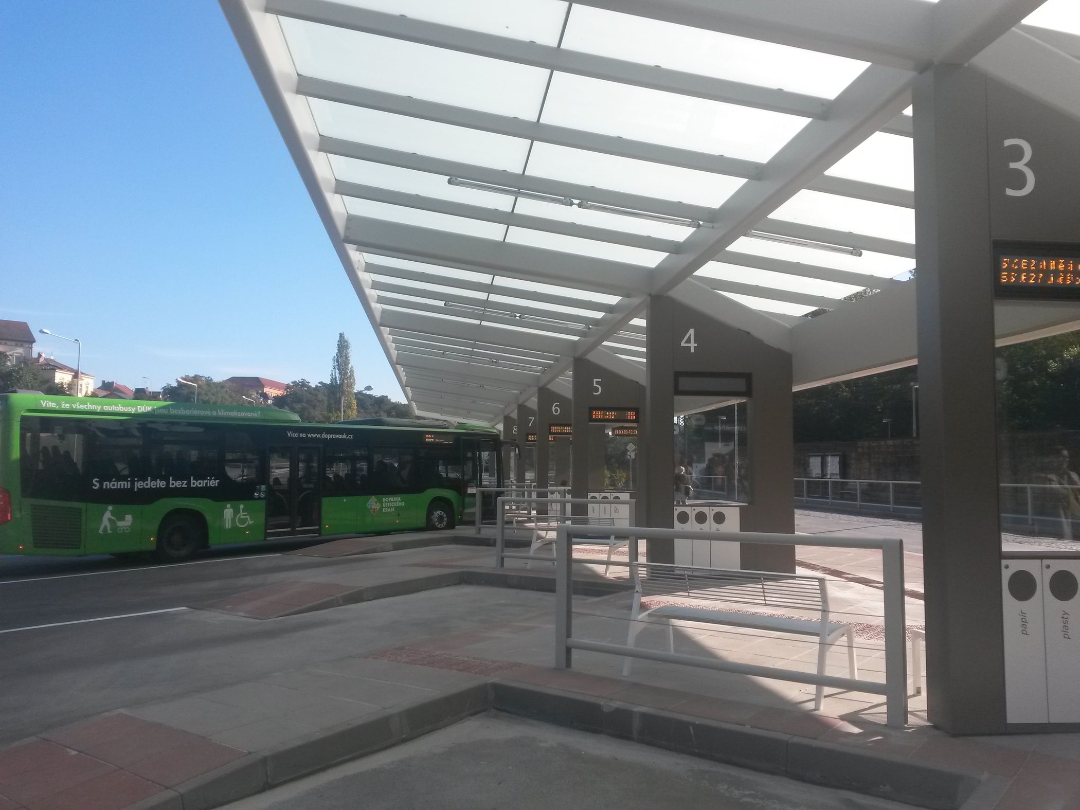 Autobusové nádraží v Litoměřicích po rekonstrukci