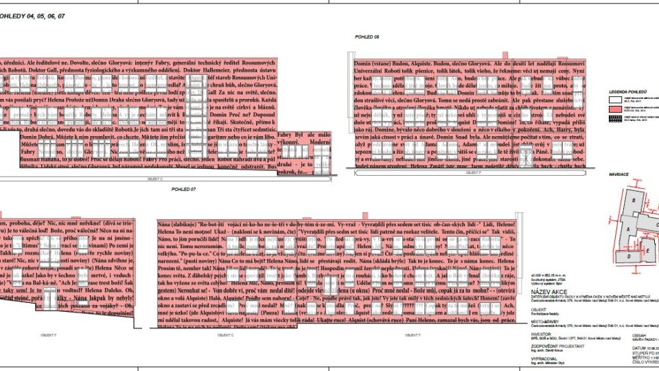 Původní verze návrhu fasády Střední průmyslové školy v Novém Městě nad Metují
