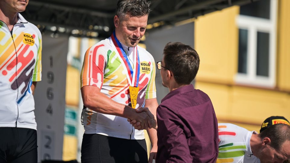 Velká cena Hradce Králové - tradiční cyklistický závod - vyhlášení vítězů