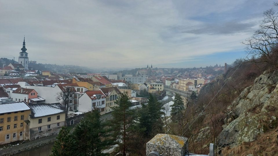 Pohled z Masarykovy vyhlídky na Třebíč