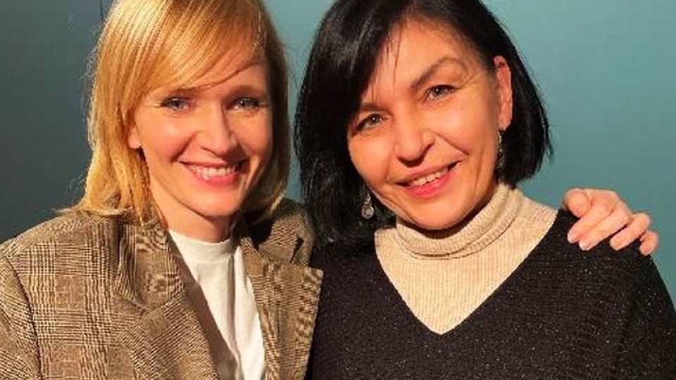 Martina Komárková s herečkou Aňou Geislerovou, představitelkou zralé Boženy Němcové