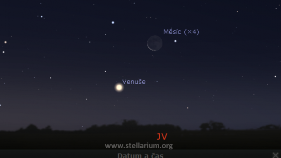 12. 12. 2020 - konjunkce Měsíce s Venuší