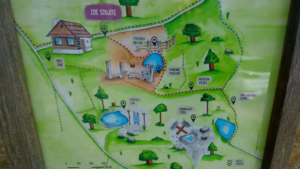 Plánek Matulovy stezky u Hlinska | foto: Tereza Brázdová, Český rozhlas Plánek Matulovy stezky u Hlinska