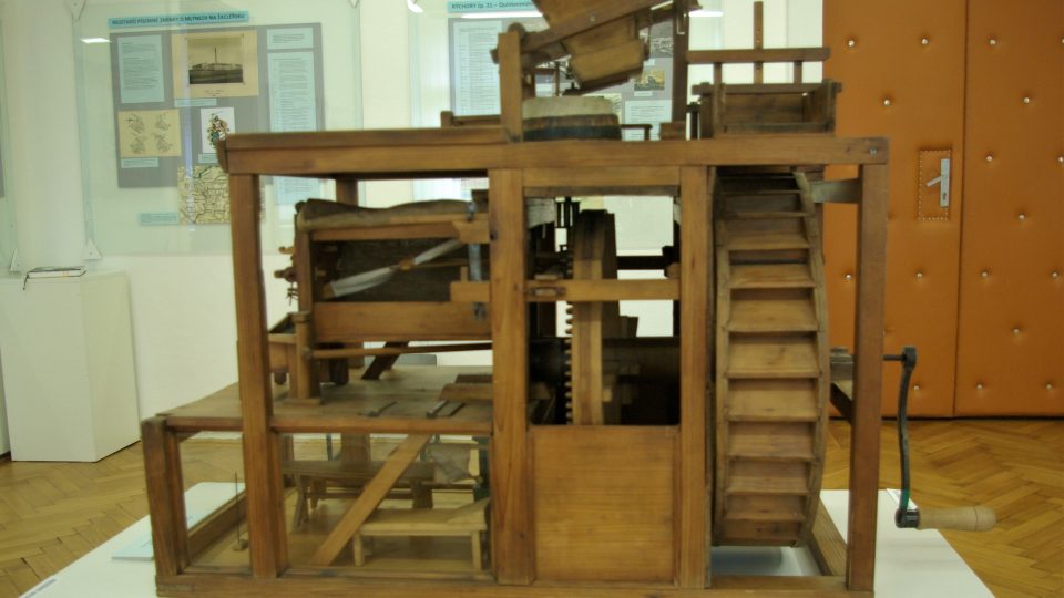Funkční model mlýna na žacléřské výstavě