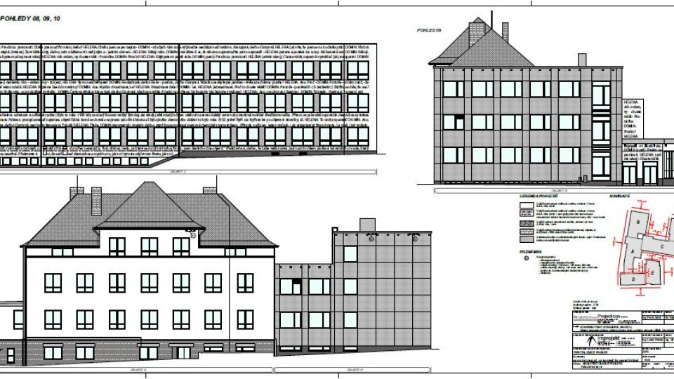 Poslední verze návrhu fasády Střední průmyslové školy v Novém Městě nad Metují