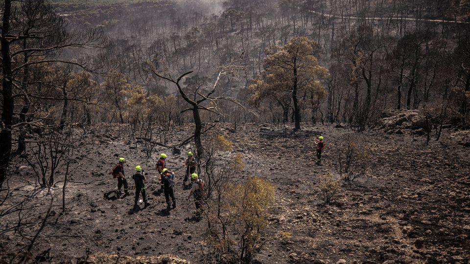 Série snímků práce hasičů při pomoci u požárů v Řecku získala cenu Czech Press Photo