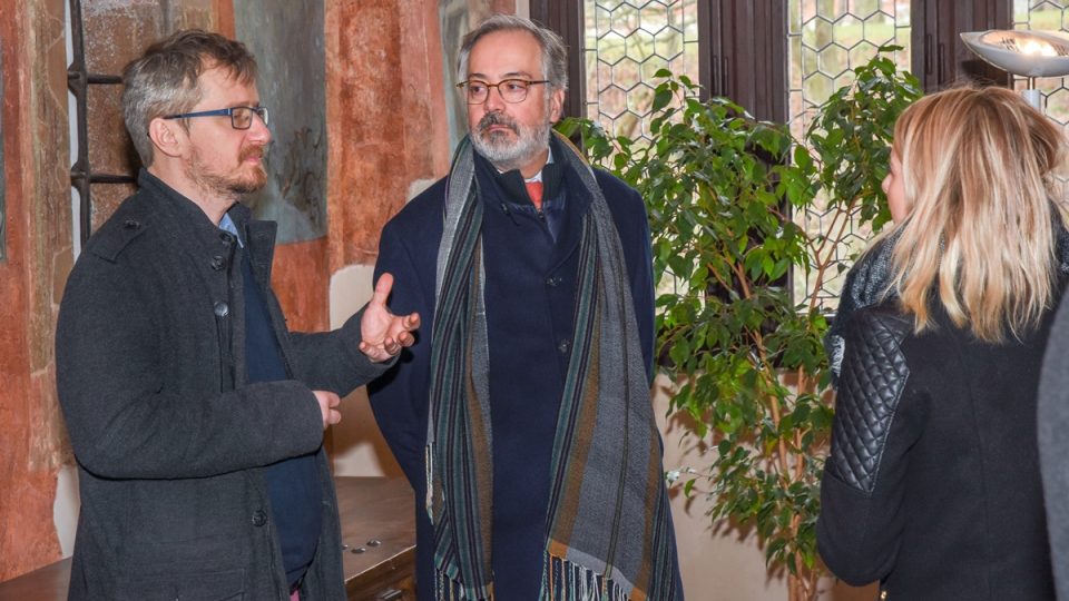 Tomáš Libánek při návštěvě španělského velvyslance