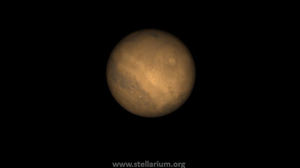 31. 7. 2018 - Mars nejblíže Zemi (57,6 Gm). (www.stellarium.org)