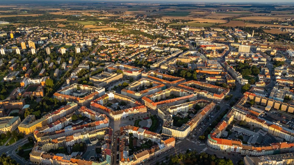 Hradec Králové z balonu