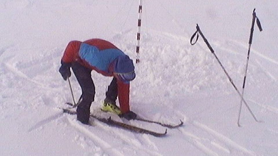 Měření sněhové pokrývky v Krkonoších