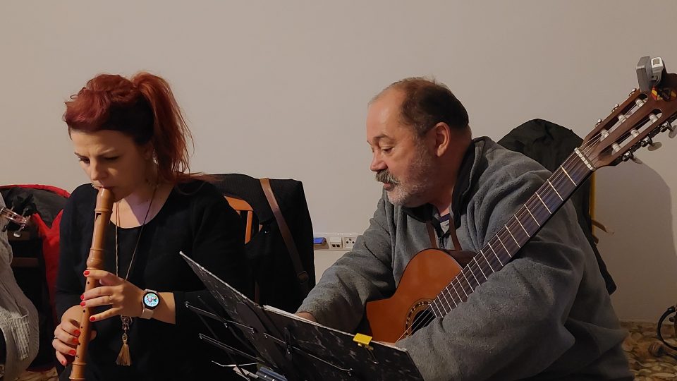 Kůsovic koledníci na zkoušce před adventními koncerty