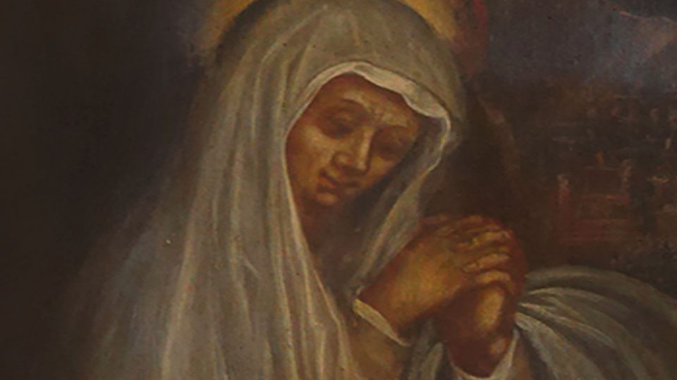 Obraz Panny Marie s předkusem, který by mohl odkazovat k donátorce Grambové