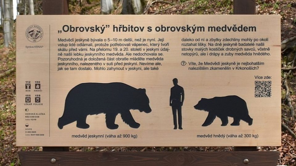 Medvědí jeskyně a naučná stezka Svobodský kras v Krkonoších