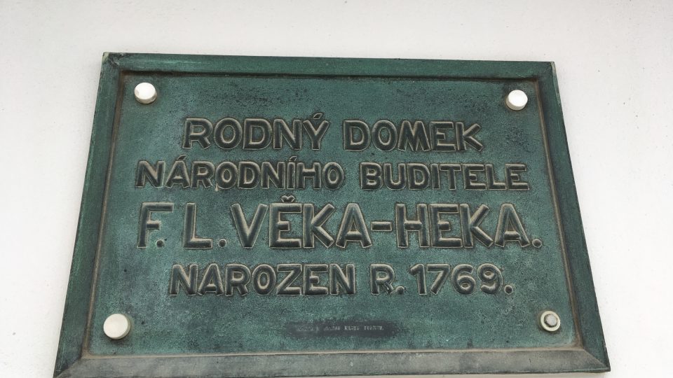 Rodný domek F. L.Heka v Dobrušce