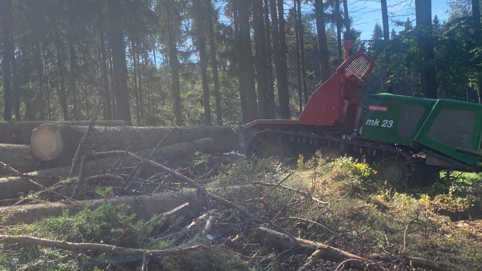 "Železný kůň" stále častěji pomáhá dřevorubcům pracujícím v těžko přístupných lesních terénech