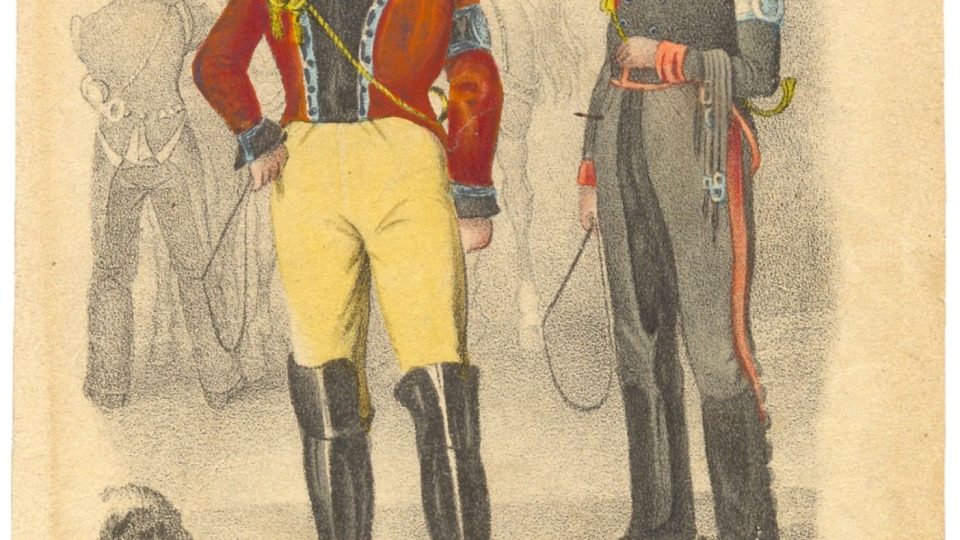 Rakouští postilióni ve slavnostní a všední uniformě vzor 1838