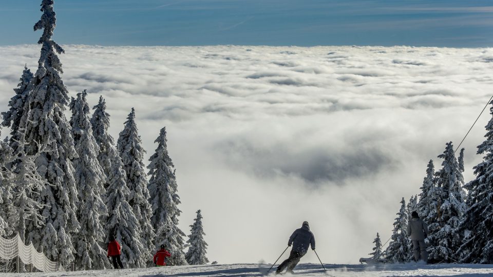 Foto z prvního lyžování v sezóně 2017-18