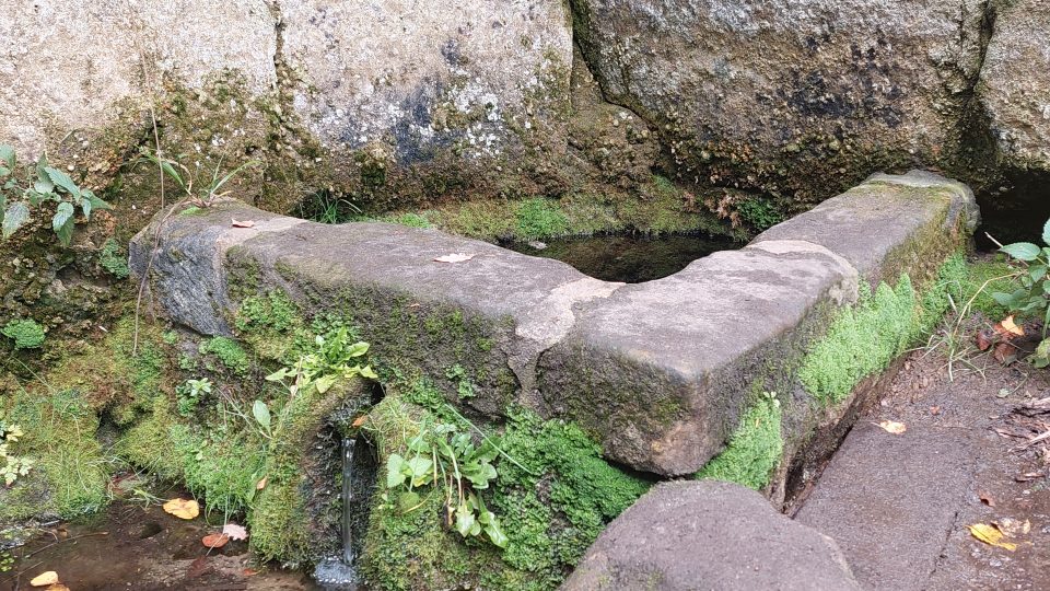 Studánka s pitnou vodou u vstupu do Plakánku