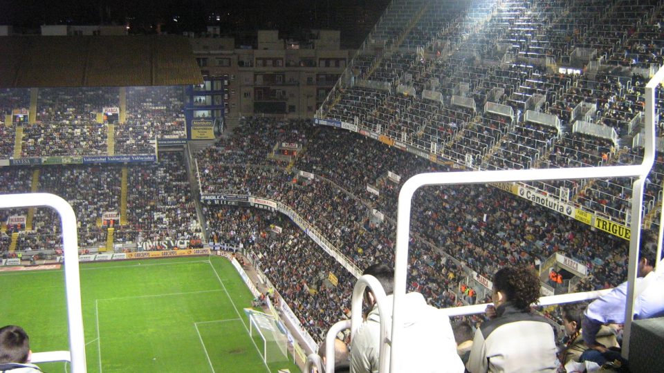 Nejstmější tribuny v Evropě pro fanoušky španělského klubu Valencia FC