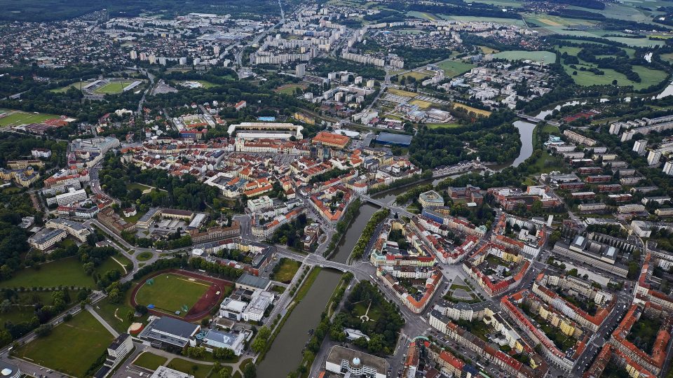 Hradec Králové z balonu