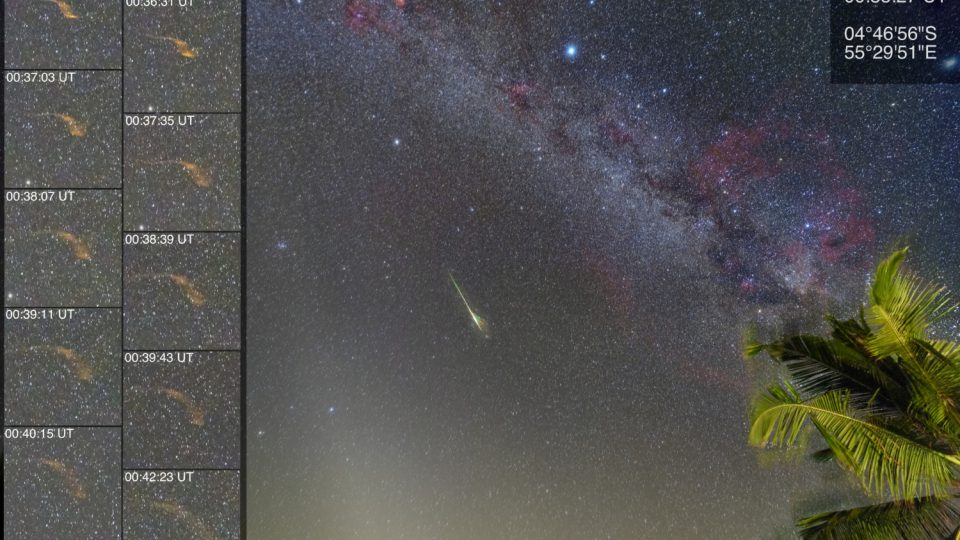 Krásy vesmíru na astrofotografiích Zdeňka Bardona - meteor