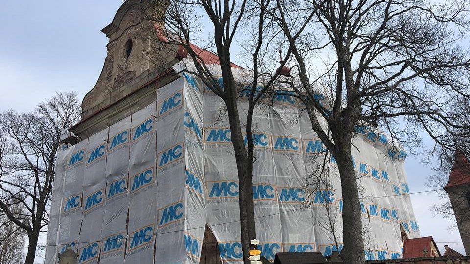 Kostel svatého Jakuba Většího v Ruprechticích na Broumovsku čeká oprava