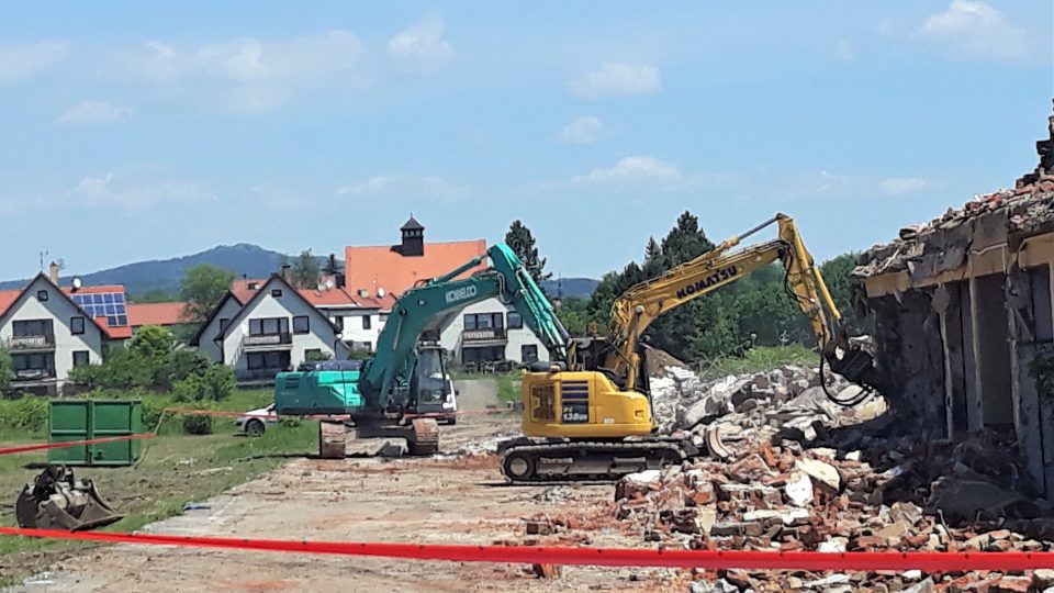 Postup prací v lokalitě Kasárna v květnu 2022