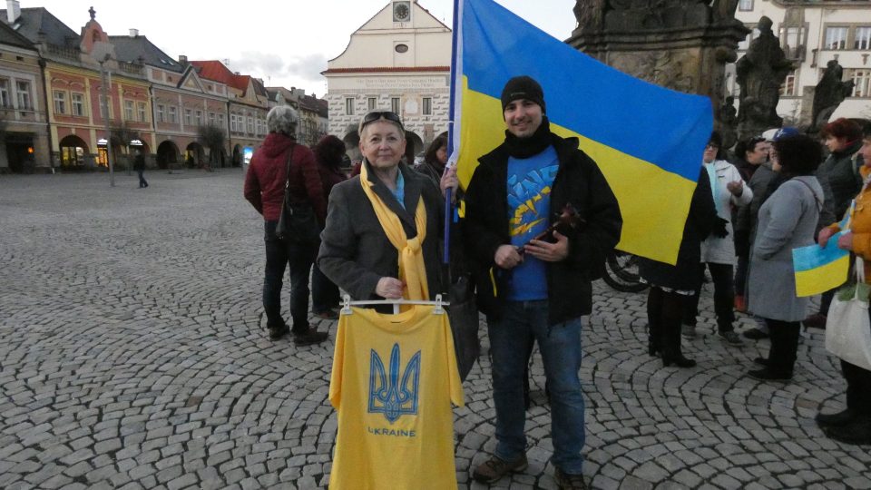 Z demonstrace ve Dvoře Králové nad Labem