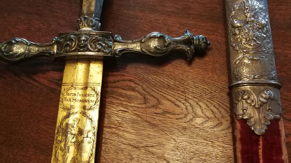 Ceremoniální meč Františka Karla Libštejnského z Kolowrat