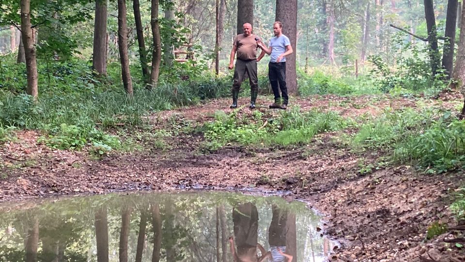 V Rasošském lese nedaleko Jaroměře dokončili lesníci na 20 prvků pro zadržení vody v přírodě