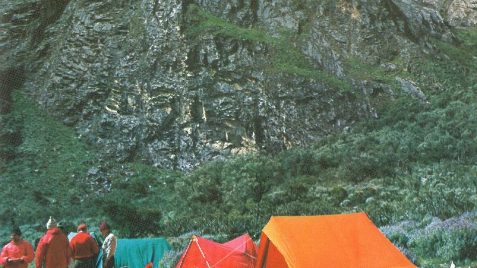 Základní tábor čs. expedice Peru 1970, foto Vilém Heckel