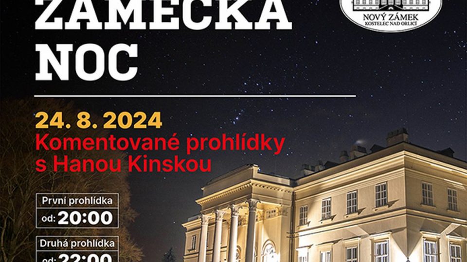 Hradozámecká noc na Novém zámku v Kostelci nad Orlicí