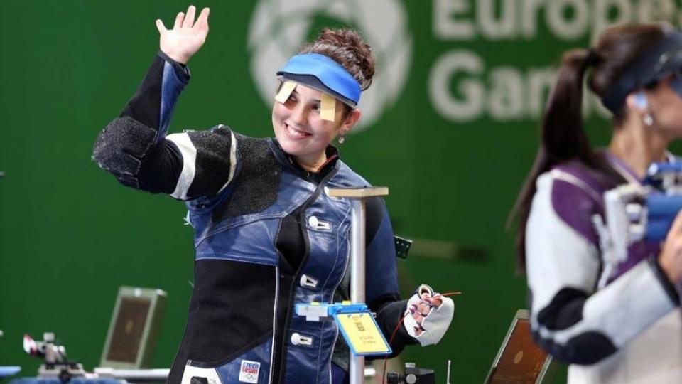 Sportovní střelkyně Nikola Mazurová na Evropských hrách v Minsku