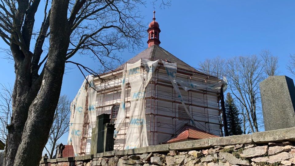 Kostel sv. Jakuba Většího v Ruprechticích na Broumovsku bude kompletně opravený
