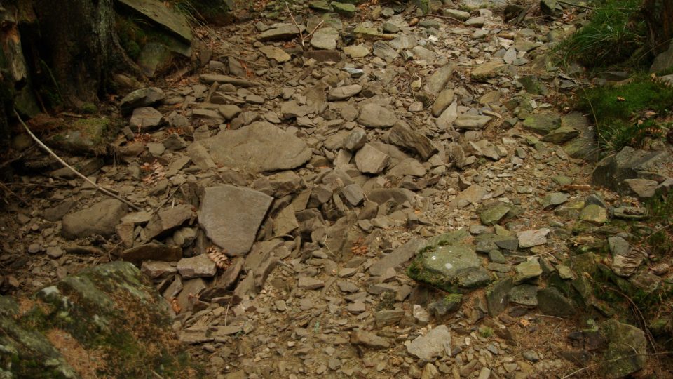 Kamenitým korytem Dobytčího potoka se teď dá procházet suchou nohou do údolí 