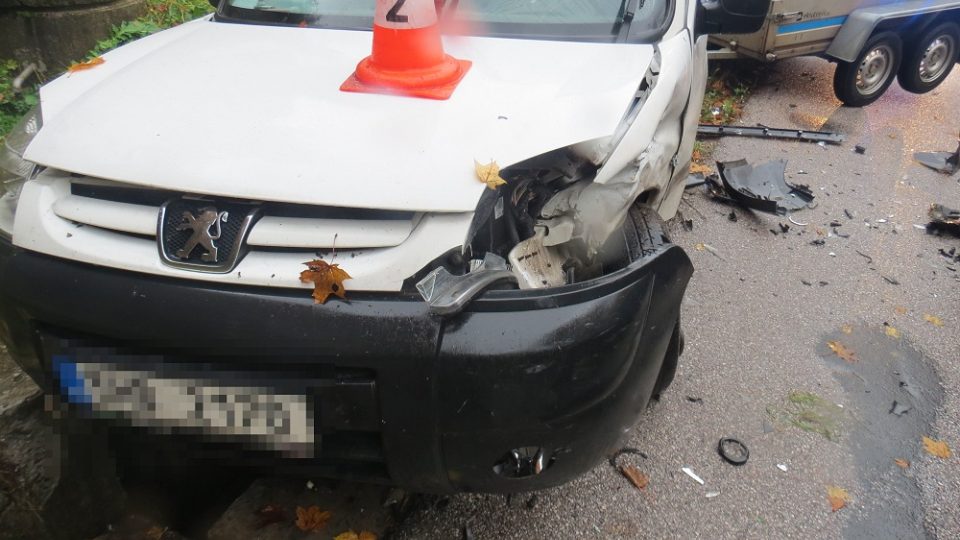 Dopravní nehoda na silnici III. třídy v obci Stupná na Jičínsku