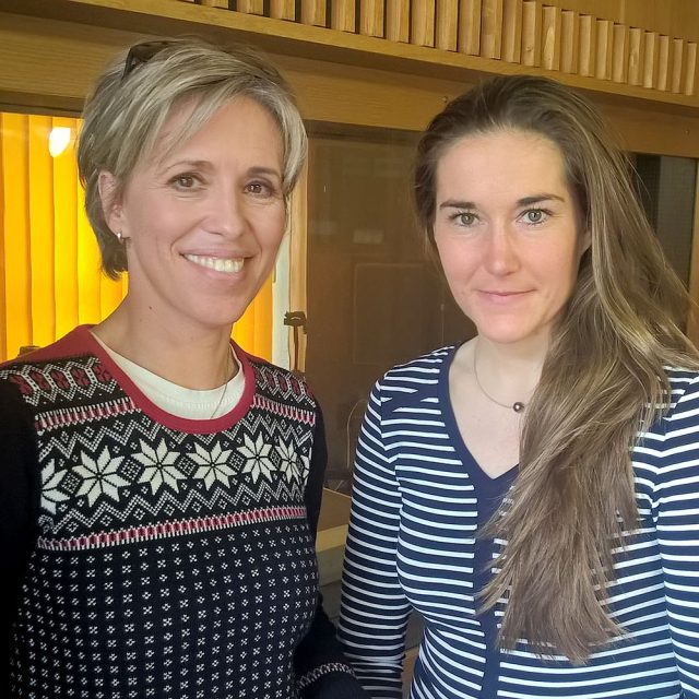 Alena Zárybnická natáčí se Šárkou Strachovou | foto: Zdeněk Novák,  Český rozhlas