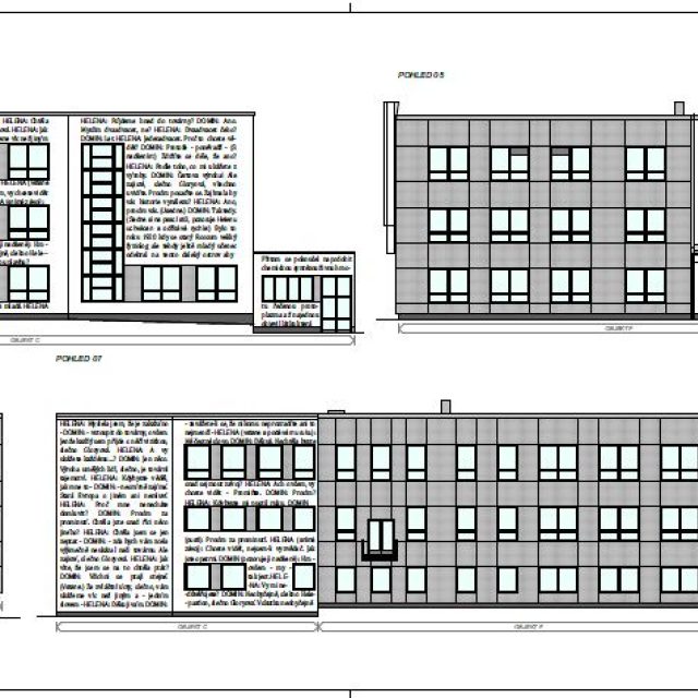 Poslední verze návrhu fasády Střední průmyslové školy v Novém Městě nad Metují | foto: Projecticon s.r.o. - Projekční a konzultační kancelář