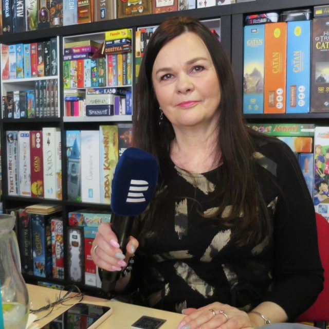 Dáša Kašparová hostem Lady Klokočníkové v rozhlasové kavárně | foto: Milan Baják,  Český rozhlas