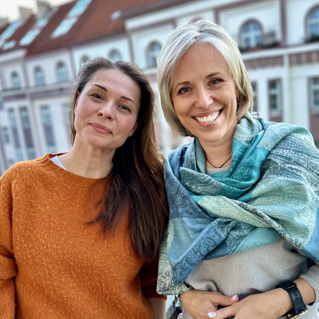 Kateřina Winterová a Alena Zárybnická během natáčení Záletů | foto: Zdeněk Novák,  Český rozhlas