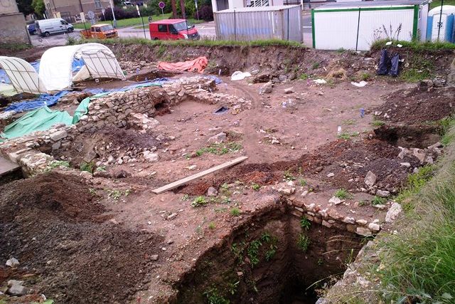 Archeologický průzkum před stavbou parkovacího domu v Berouně | foto: Petr Kološ