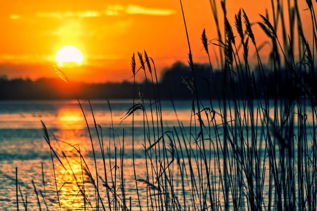 Rybník a vodní plocha. Západ slunce  (ilustrační foto) | foto: Fotobanka Pixabay