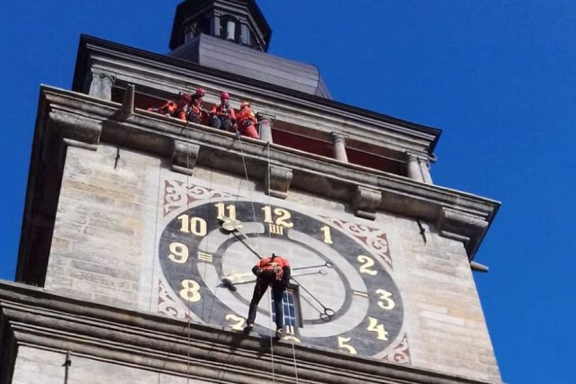 Na Bílé věži cvičili hasiči záchranu osoby | foto: HZS Královéhradeckého kraje