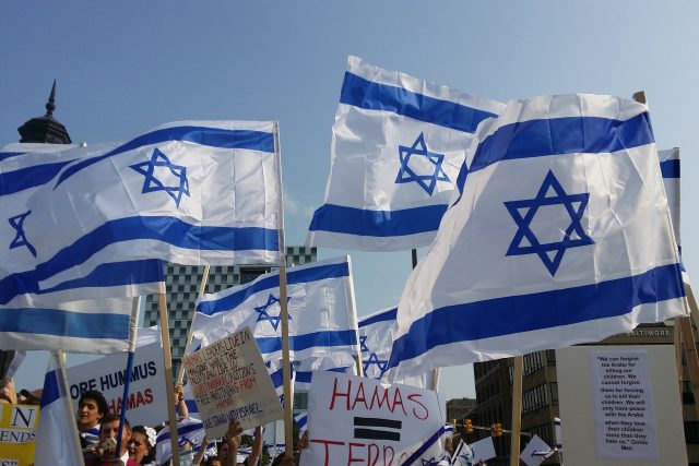 Demonstrace na podporu Izraele ve Spojených státech. Ilustrační foto | foto: Bruce Emmerling,  Pixabay,  Licence Pixabay