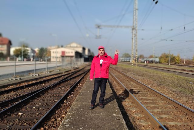 Strojvedoucí z Chlumce nad Cidlinou Bob Špecinger miluje železnice a vlaky | foto: Eva Boudová,  Český rozhlas