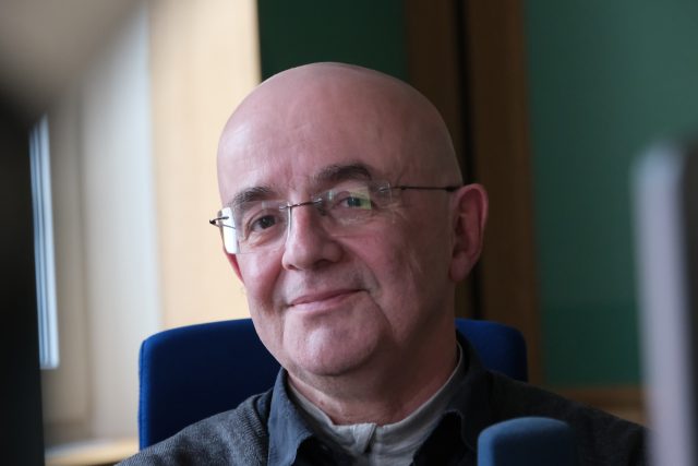 Jan Falta ve studiu Českého rozhlasu Hradec Králové | foto: Milan Baják,  Český rozhlas