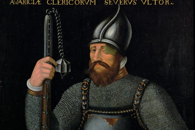 Jan Žižka na německé malbě z 15. století | foto: brandstaetter images,  Profimedia